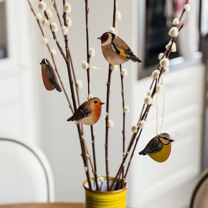 Vogelanhänger aus Holz