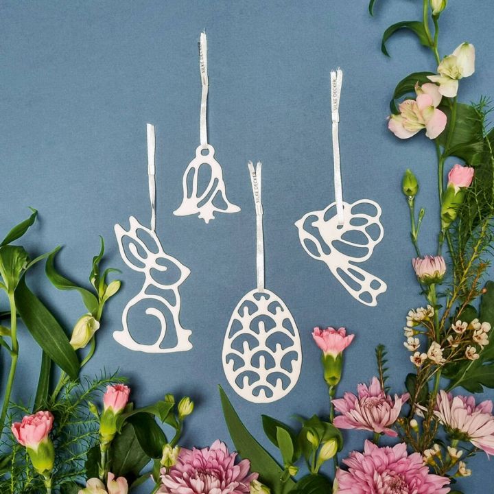 Porzellananh&auml;nger Fr&uuml;hling (4er- Set)