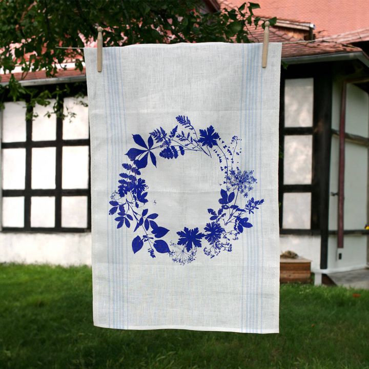 Geschirrtuch Sommerkranz Gr&auml;ser