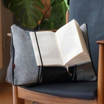 Lesekissen Schwarz/Grau